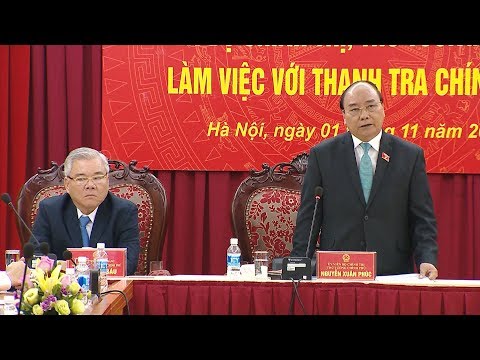 Thủ tướng Nguyễn Xuân Phúc làm việc tại Thanh tra Chính phủ